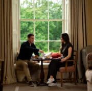 Arrival tea in Drawing room portrait