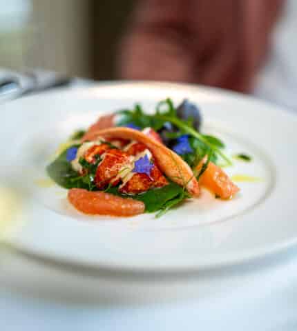 Ballycotton Day Boat Lobster Salad with Pink Grapefruit & Garden Leaves
