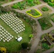 Civil Ceremony in the Walled Garden Drone Front Image