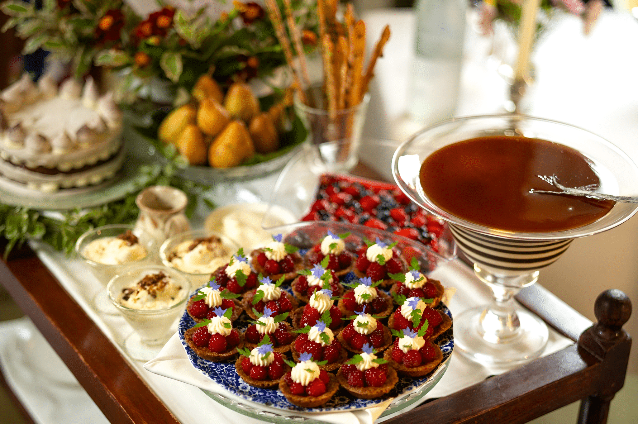 Almond Tartlets with Raspberries