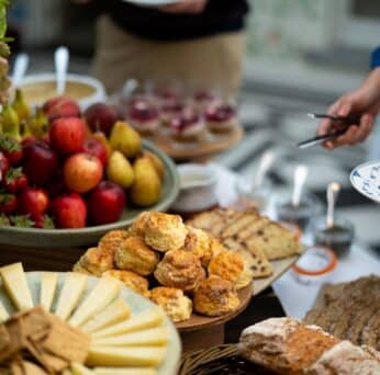 Breakfast buffet portrait